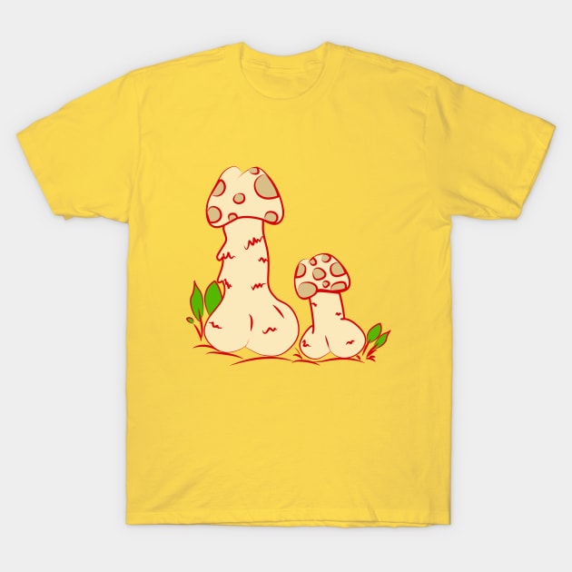 Dickroom - Dick Mushroom T-Shirt by archylife